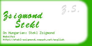 zsigmond stekl business card